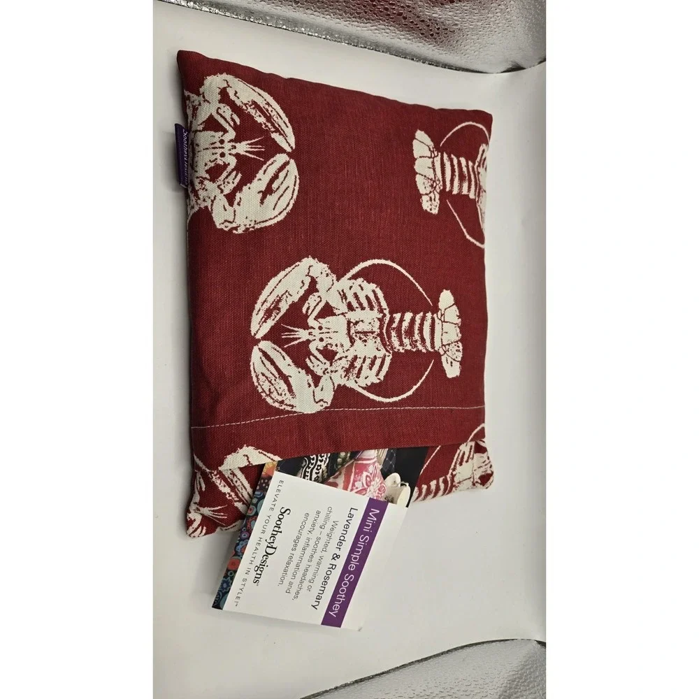 Soothey Designs Lavender Rosemary Hot Cold Therapy Pillow Red Lobster Heat Pad